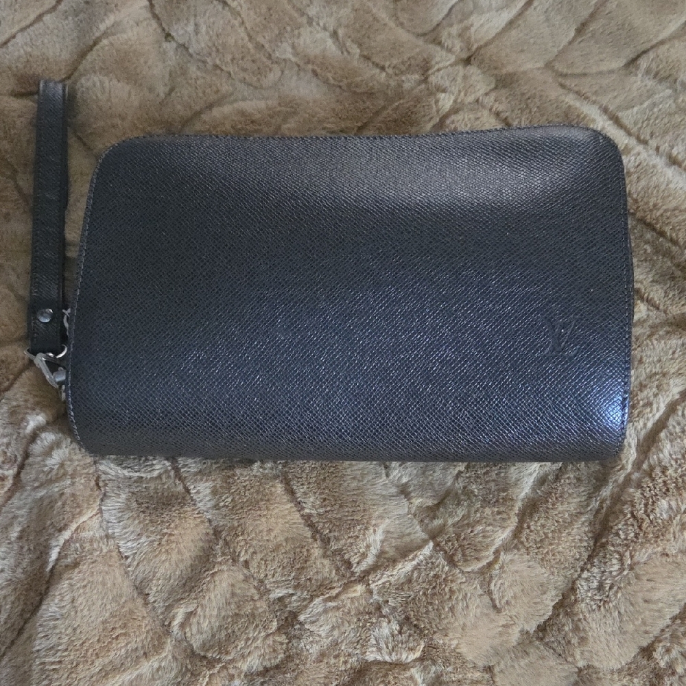 Louis Vuitton Brown Leather Clutch